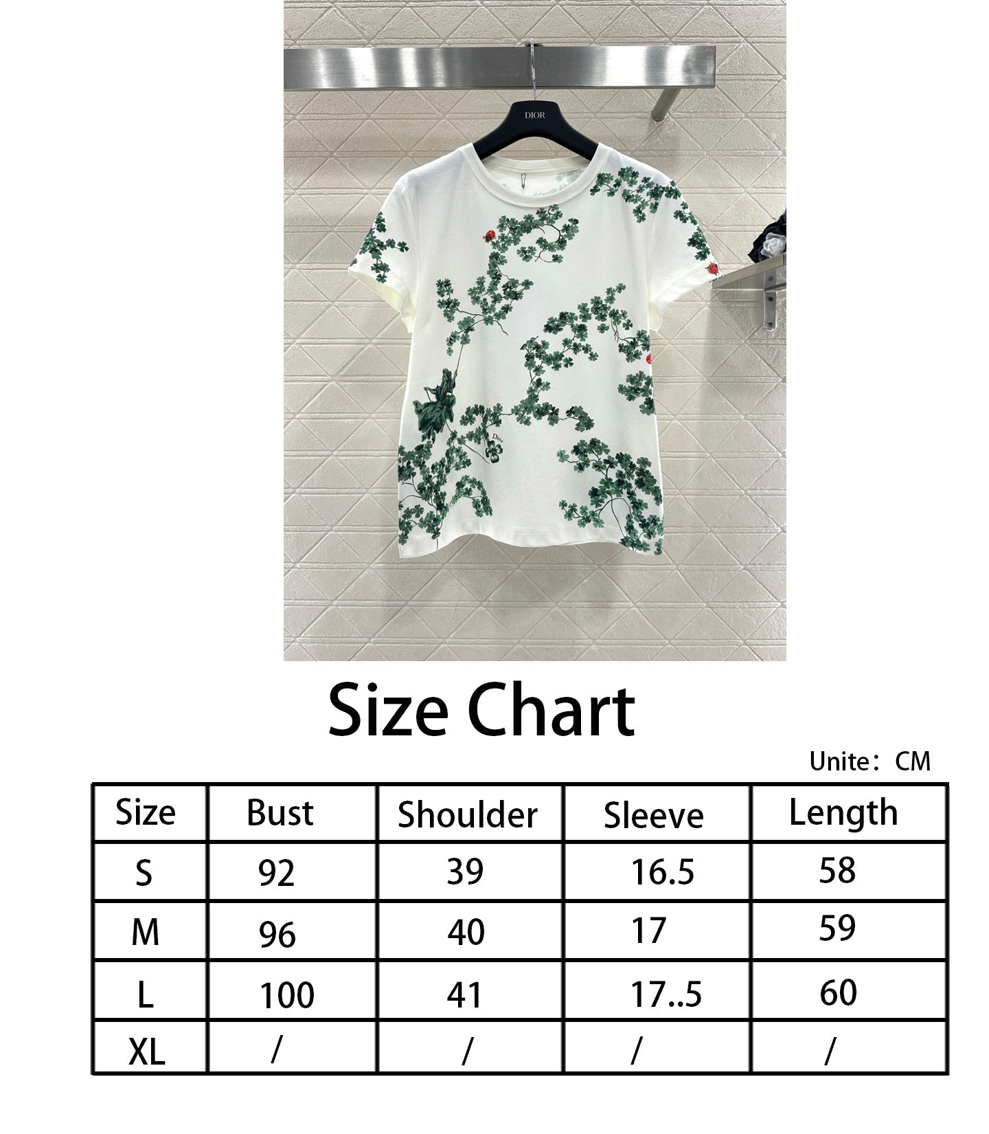 26SS NEUES Vierblättriges Kleeblatt-Logo T-Shirt