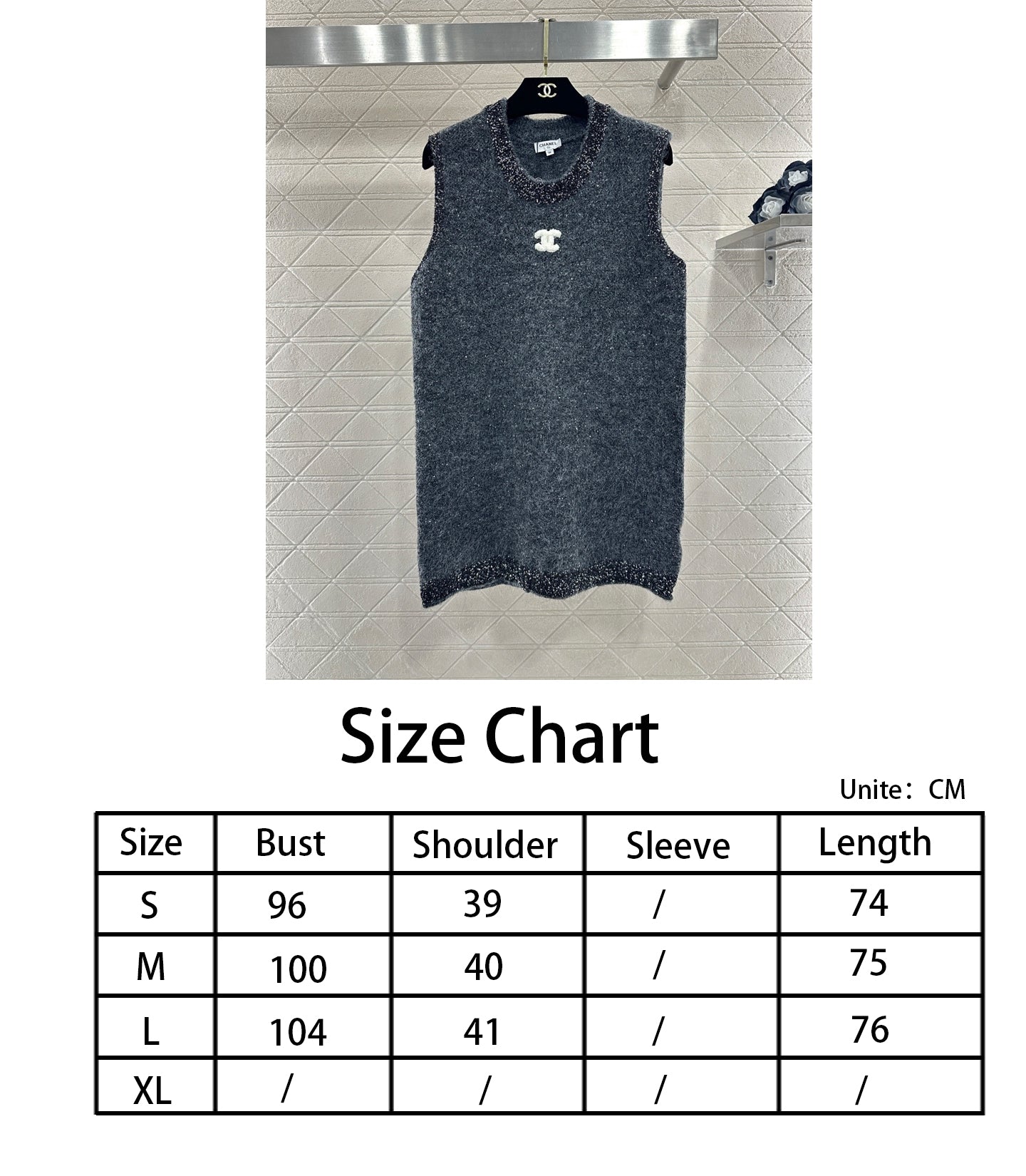 26SS NEW Knitted vest dress