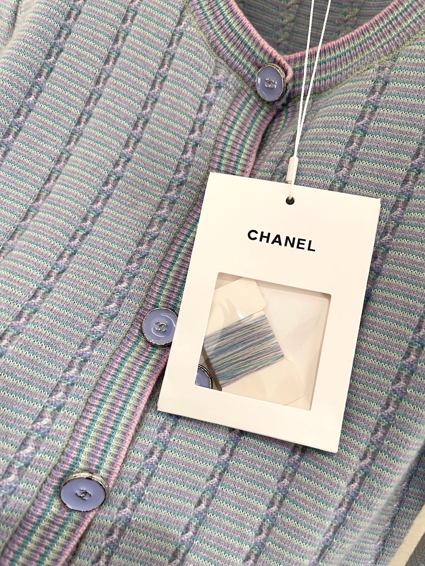 25FW New Blue tassel customization knitted cardigan