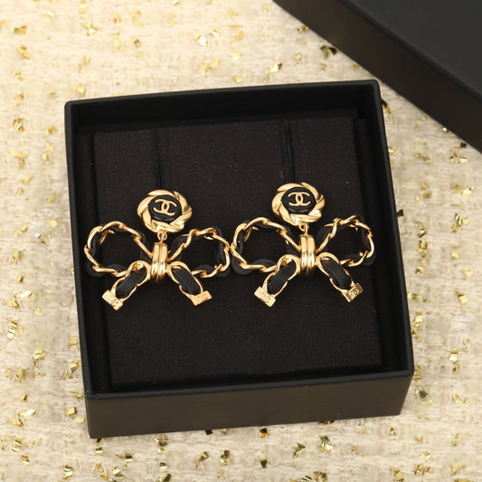 25FW NEW Vintage Bowknot Earrings