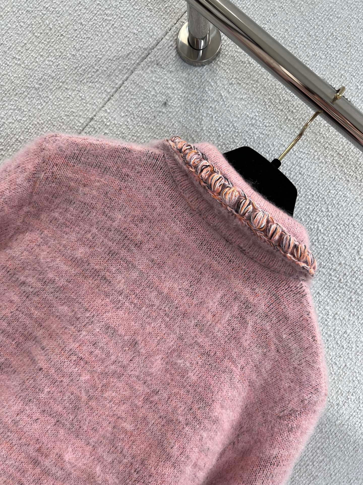 Pink Diamond-Button Cardigan