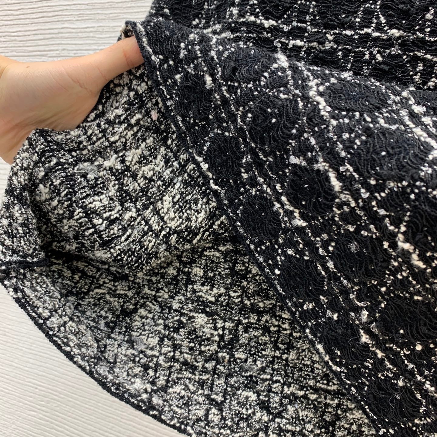 25FW rhombus letter logo knitted skirt