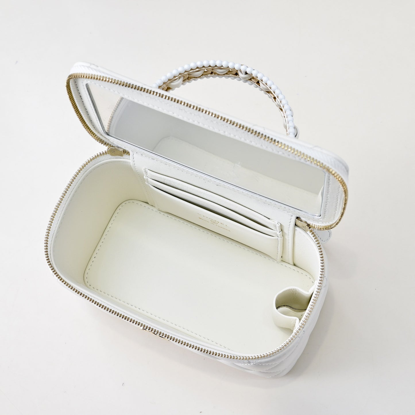 25 new style woven handle cosmetic bag