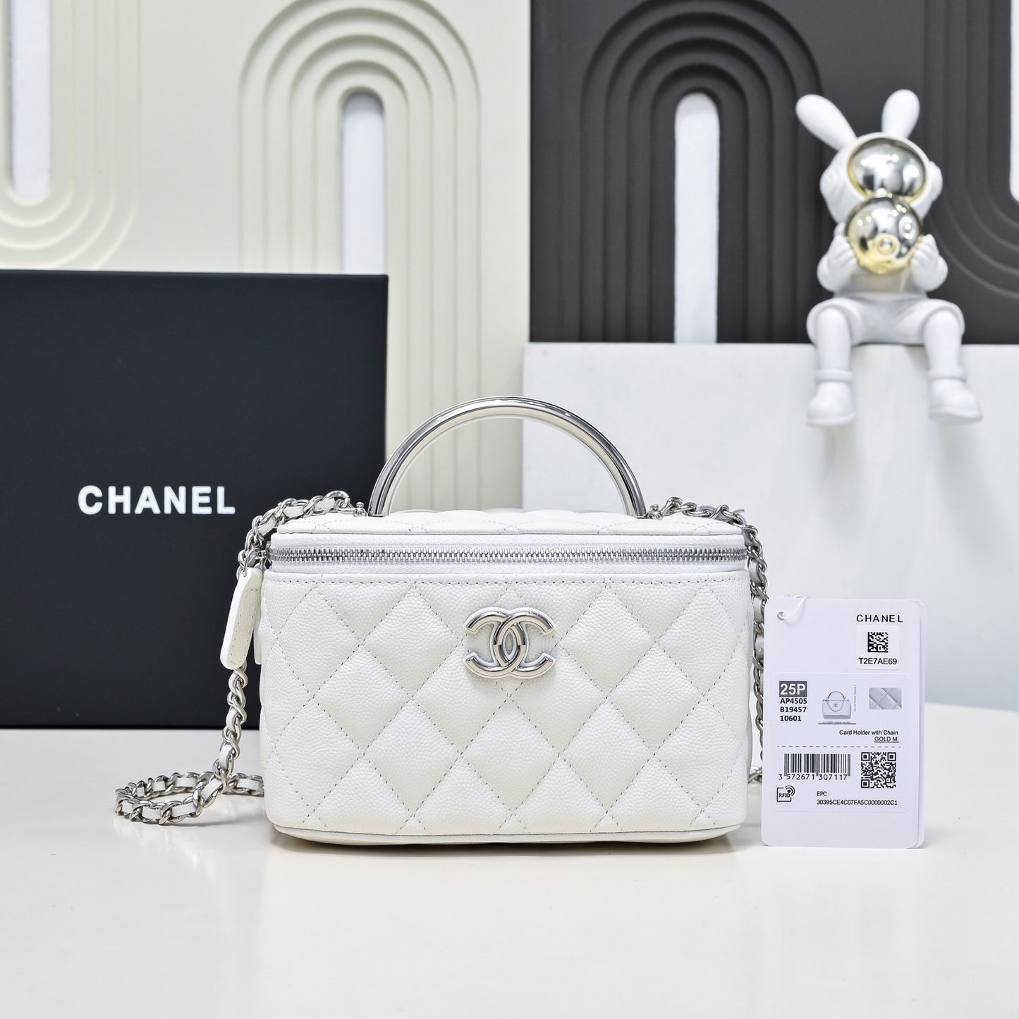 25 new style silver handle cosmetic bag