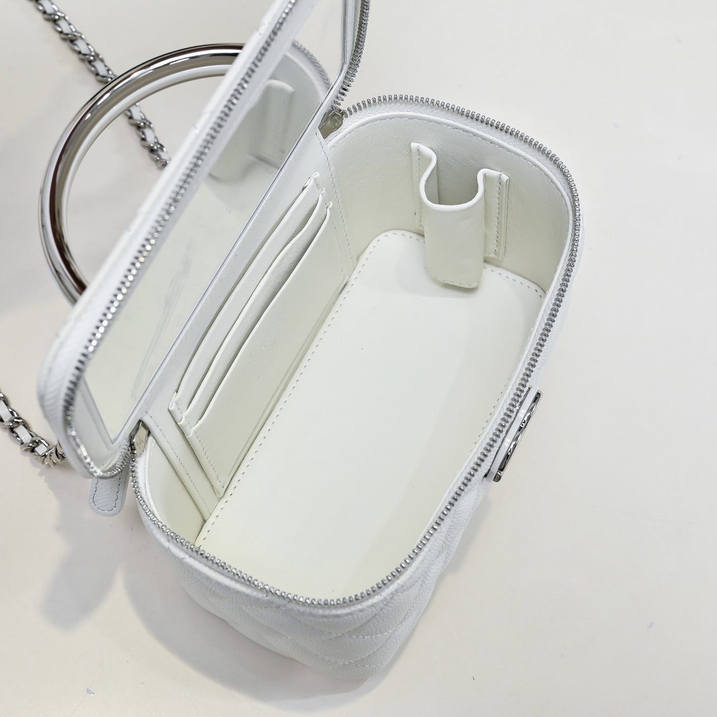 25 new style silver handle cosmetic bag