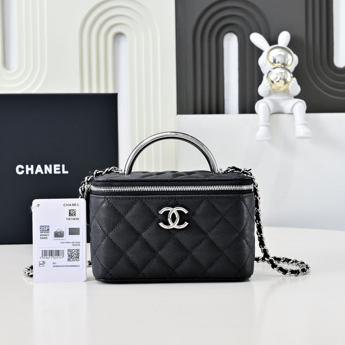 25 new style silver handle cosmetic bag