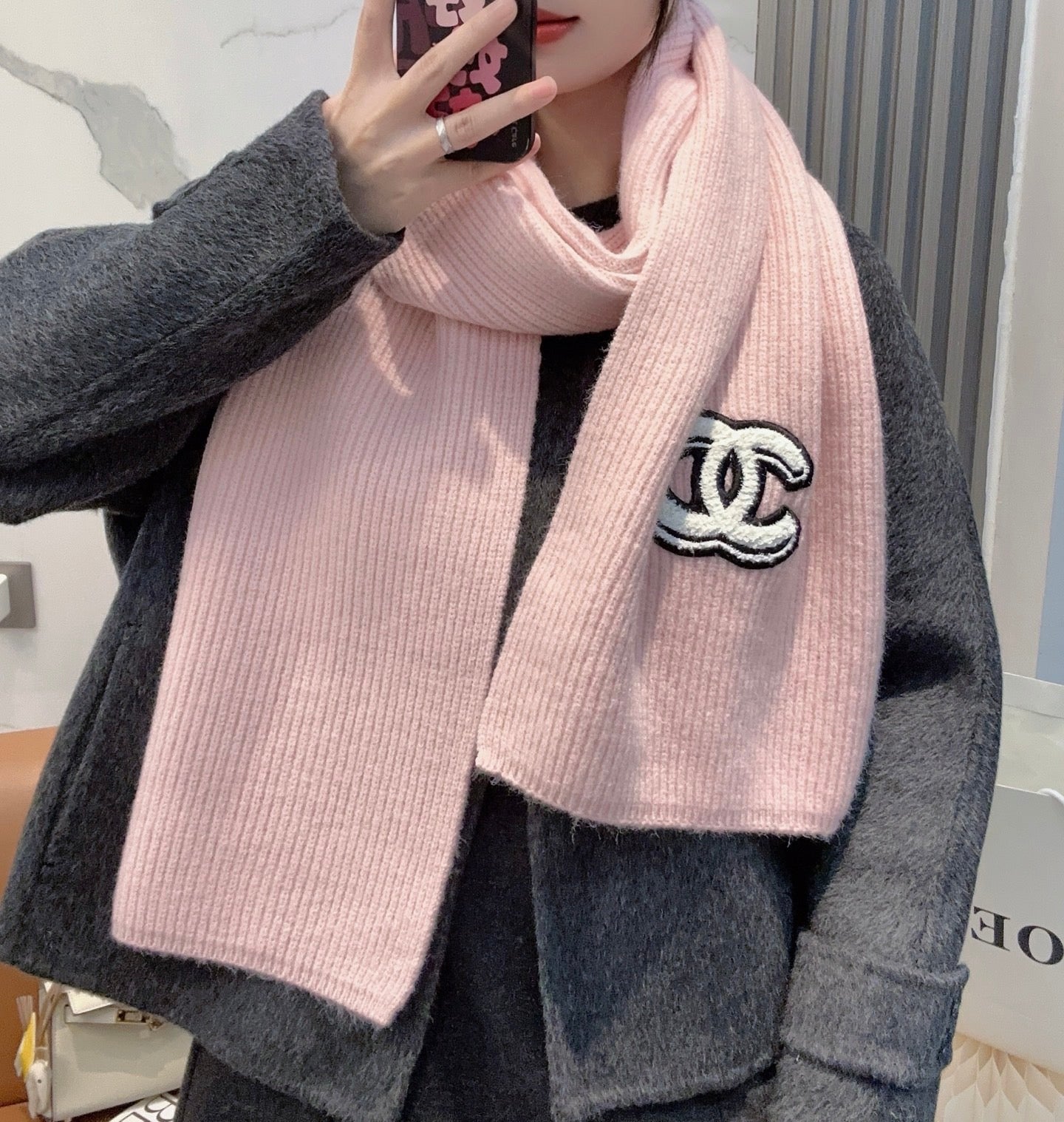 Solid color top cashmere series scarf