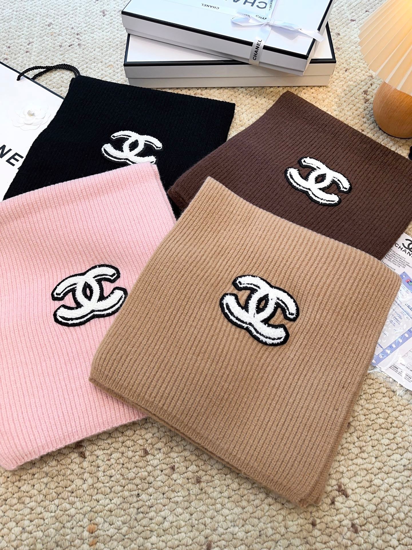 Solid color top cashmere series scarf