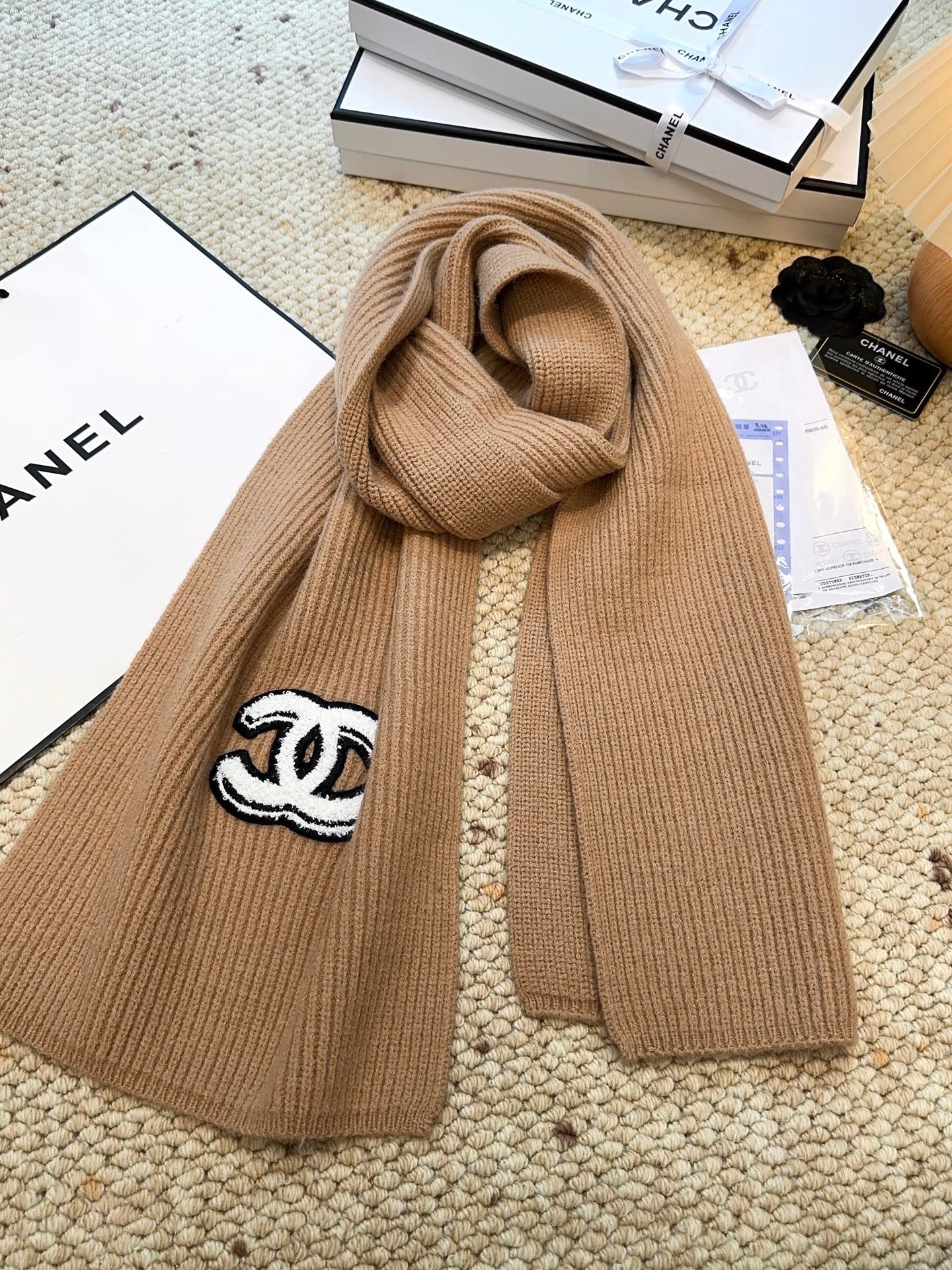 Solid color top cashmere series scarf