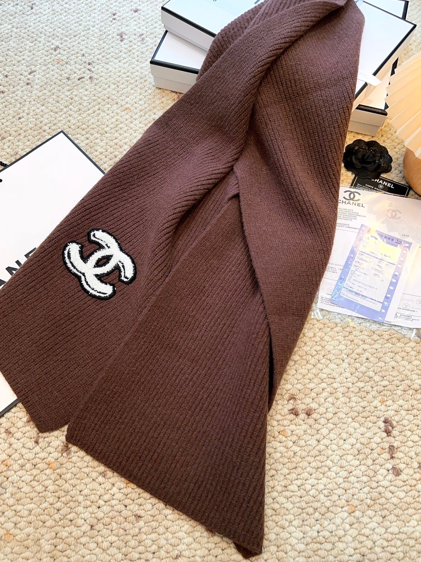 Solid color top cashmere series scarf