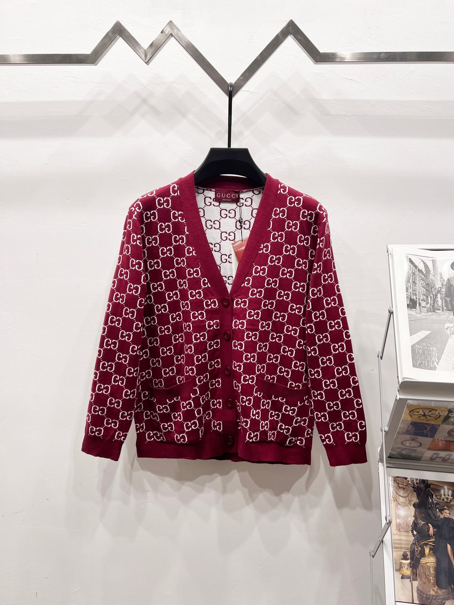 🎄Christmas limited edition🎄25 new autumn and winter logo fully embroidered jacquard knitted cardigan