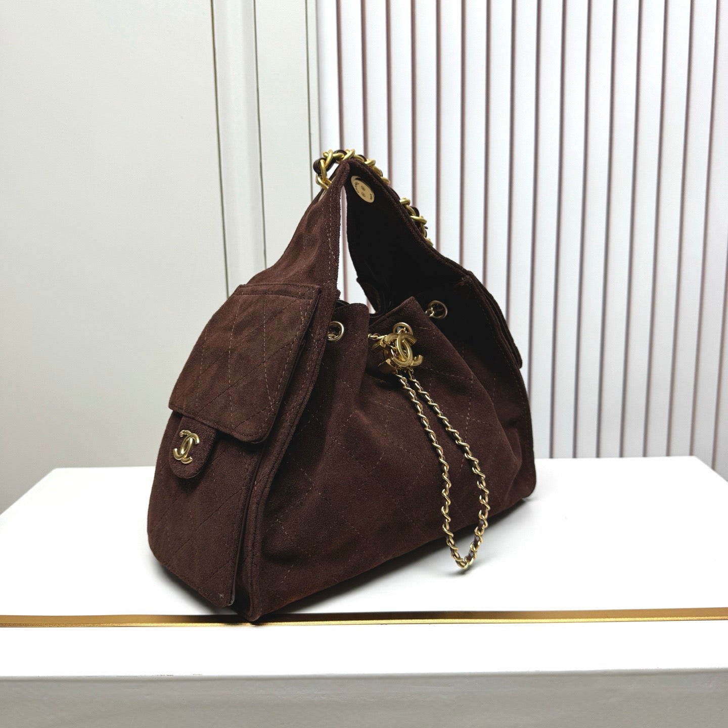 🔥HOT🔥25C popular frosted cowhide diamond pattern chain hobo armpit bag