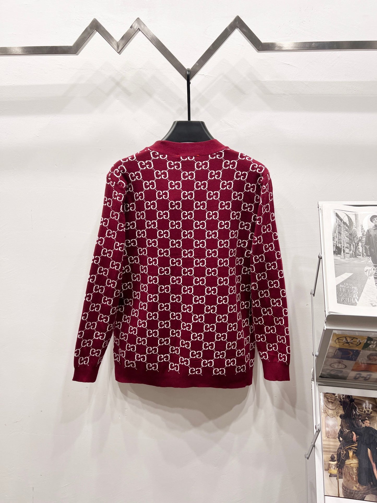 🎄Christmas limited edition🎄25 new autumn and winter logo fully embroidered jacquard knitted cardigan