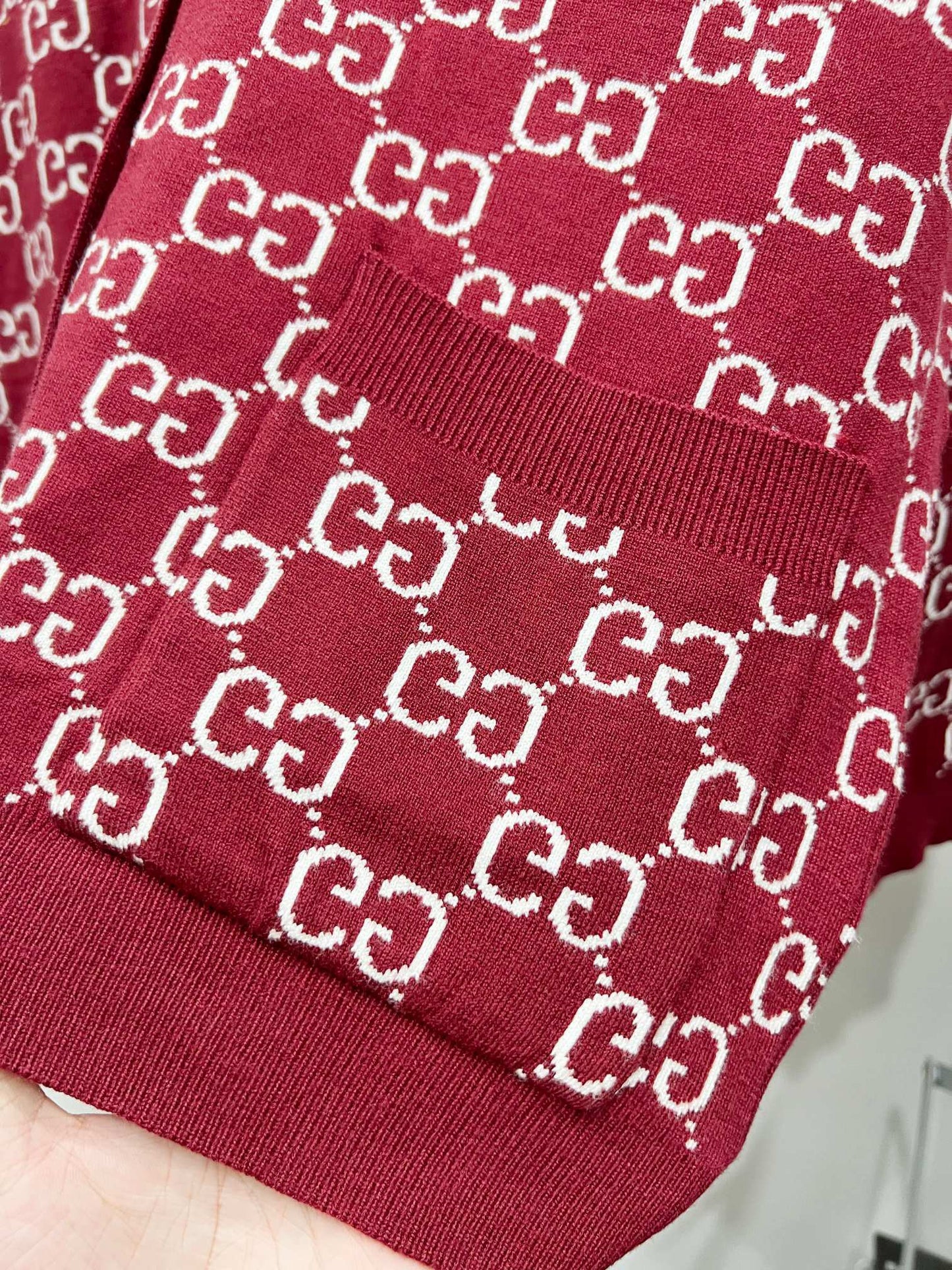 🎄Christmas limited edition🎄25 new autumn and winter logo fully embroidered jacquard knitted cardigan