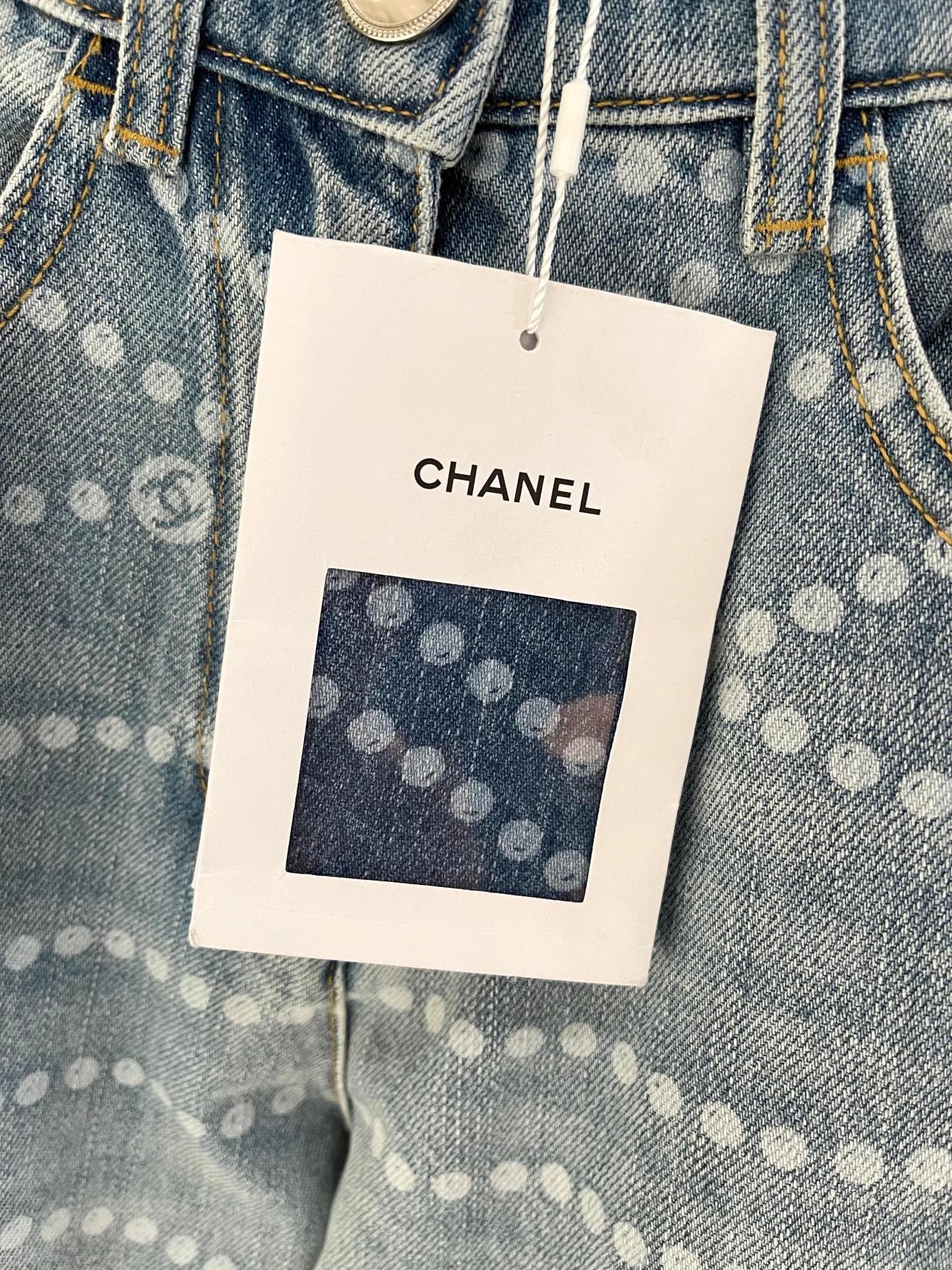 Spring/Summer New Arrival Pearl Denim Straight Leg Pants