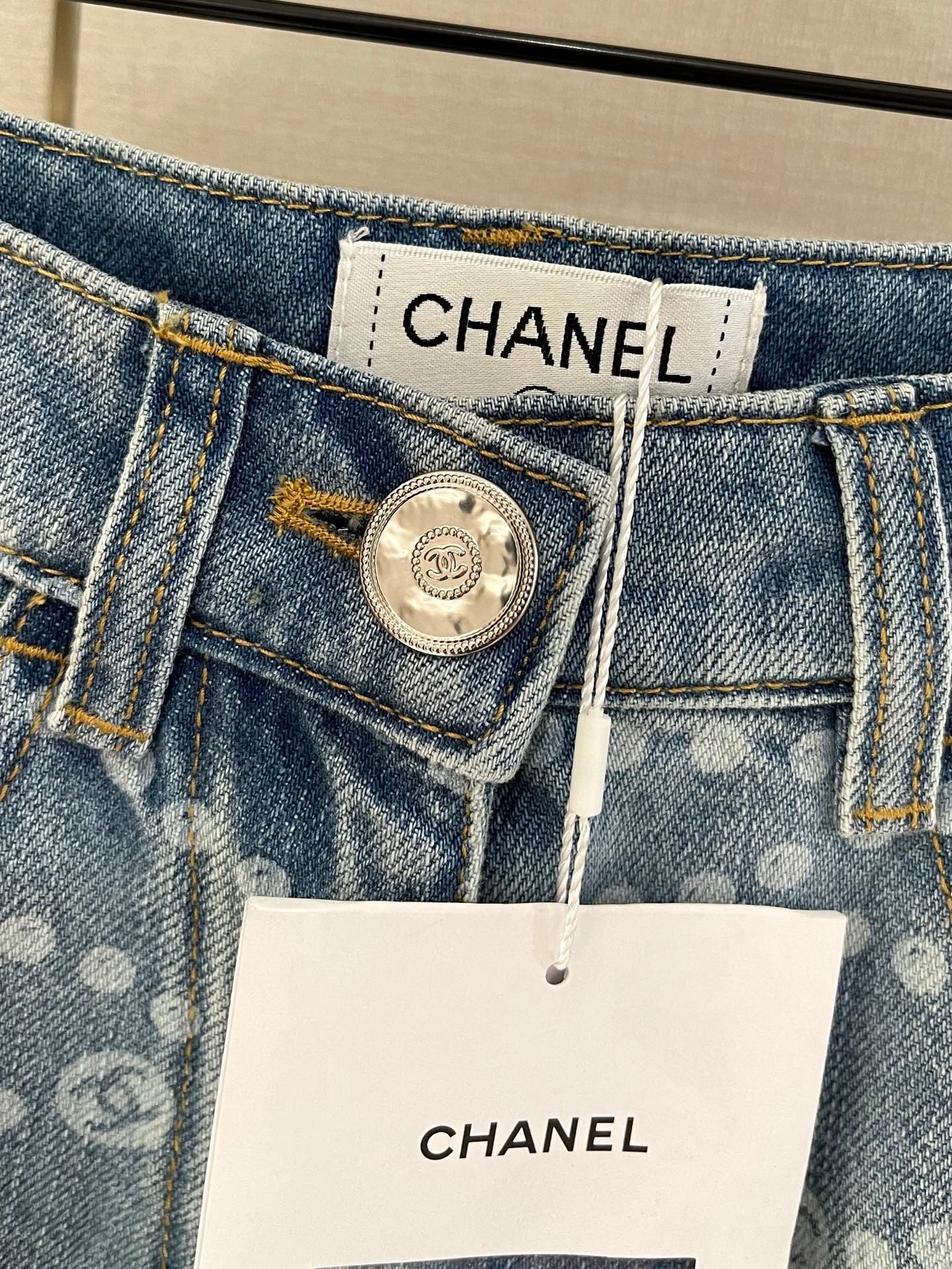 Spring/Summer New Arrival Pearl Denim Straight Leg Pants