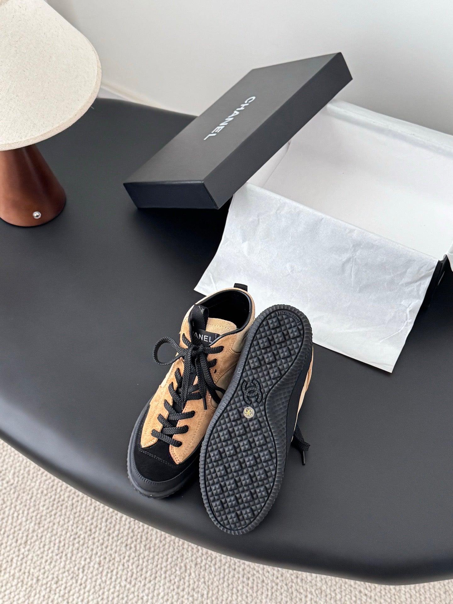 25FW top panda suede Gaobang casual sports shoes