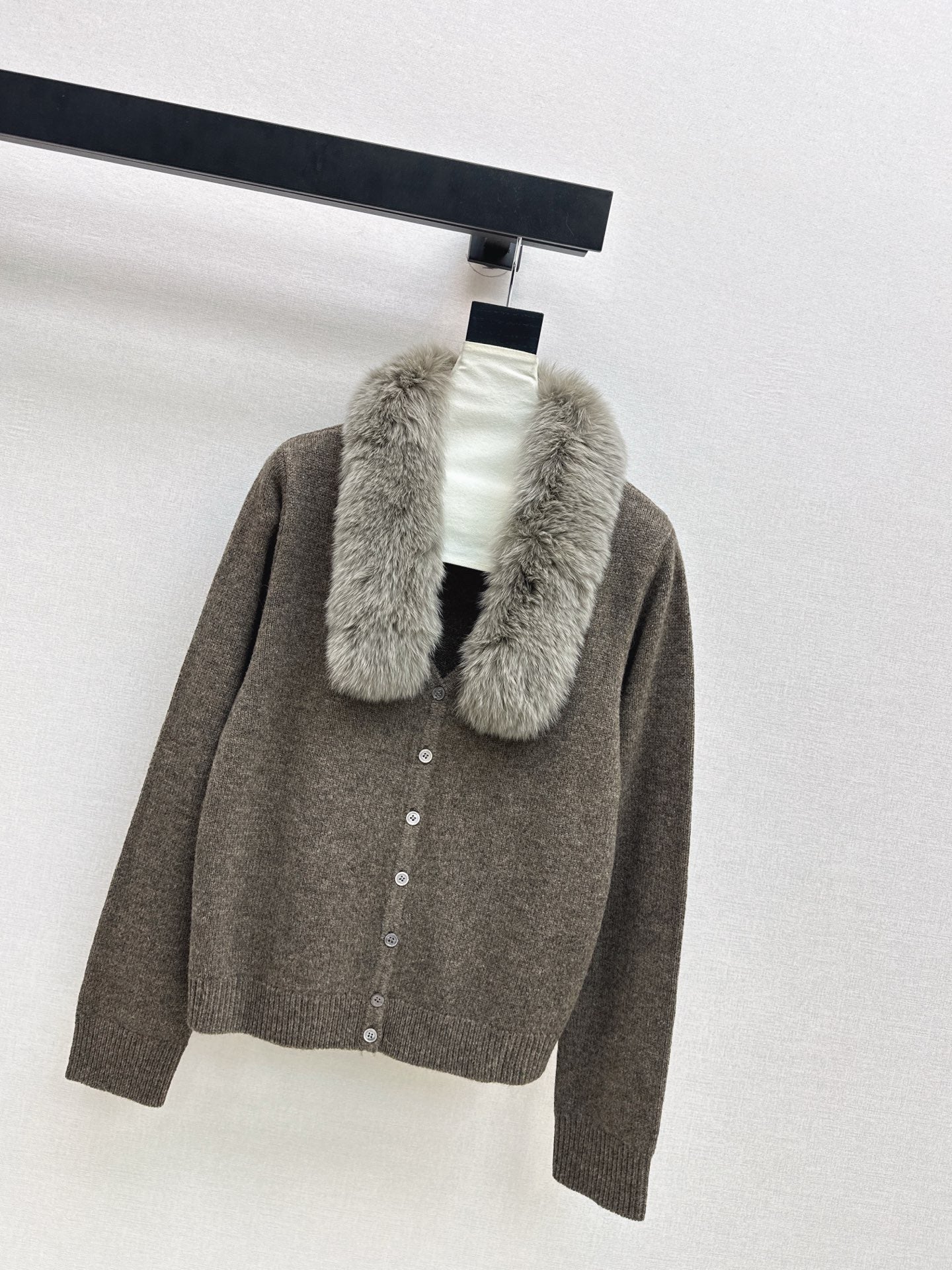 🔥HOT🔥25SS New popular series fox fur stitching V-neck jacket