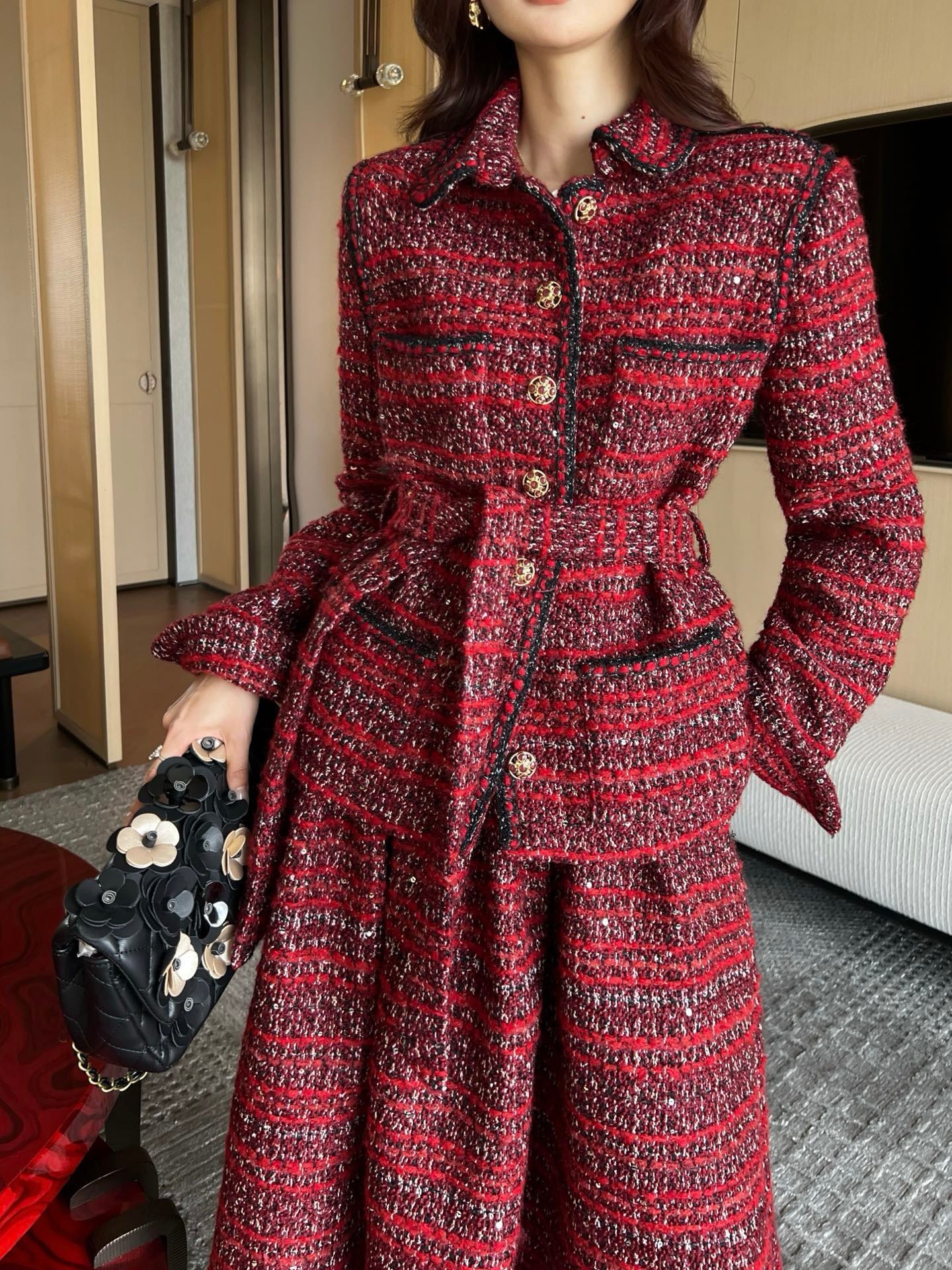 🎄Xmas🎄25FW latest temperament exquisite woven jacket