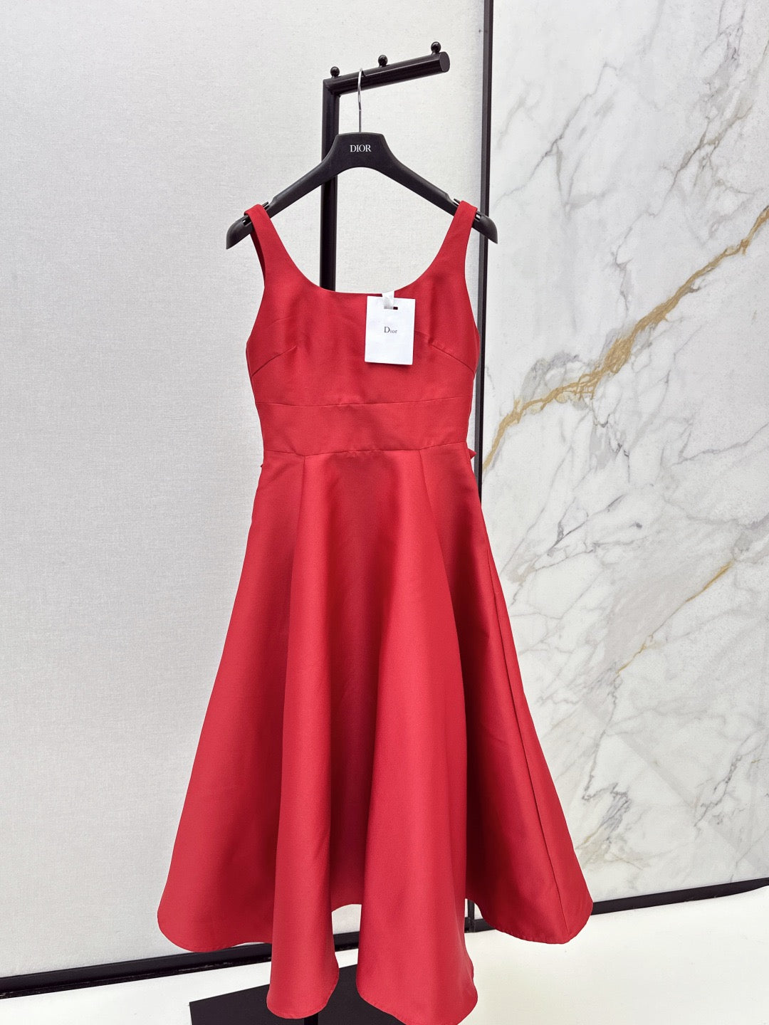26SS New Hepburn Style Back Bow Sleeveless Dress