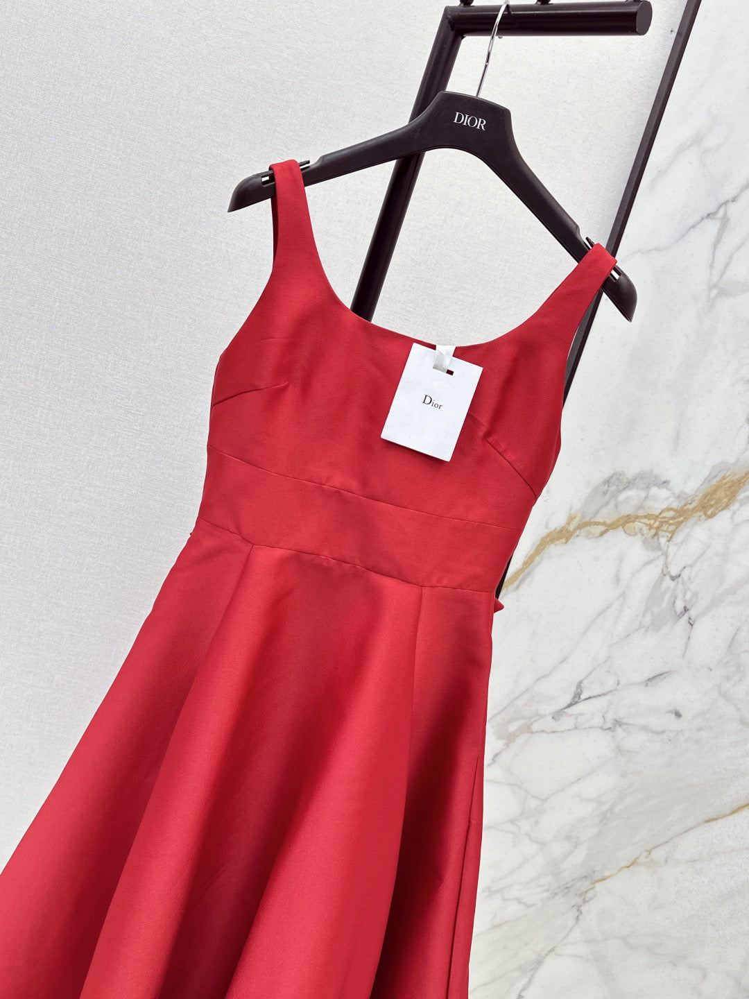 26SS New Hepburn Style Back Bow Sleeveless Dress