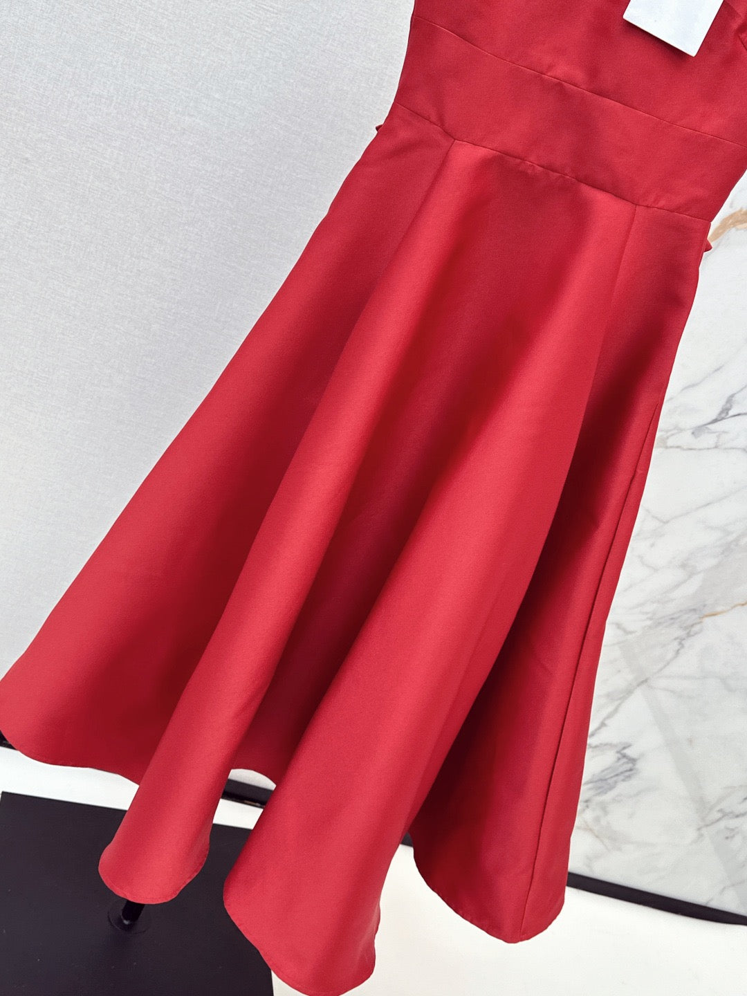 26SS New Hepburn Style Back Bow Sleeveless Dress