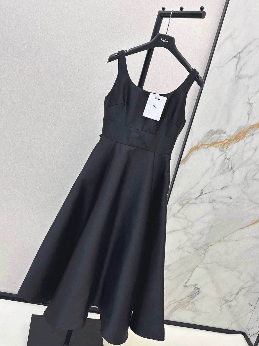 26SS New Hepburn Style Back Bow Sleeveless Dress