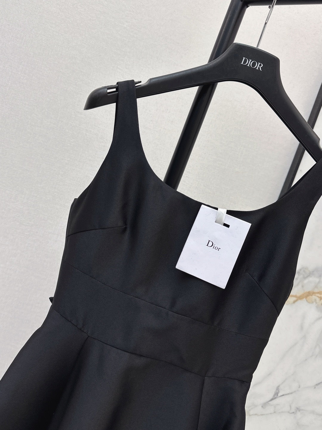 26SS New Hepburn Style Back Bow Sleeveless Dress