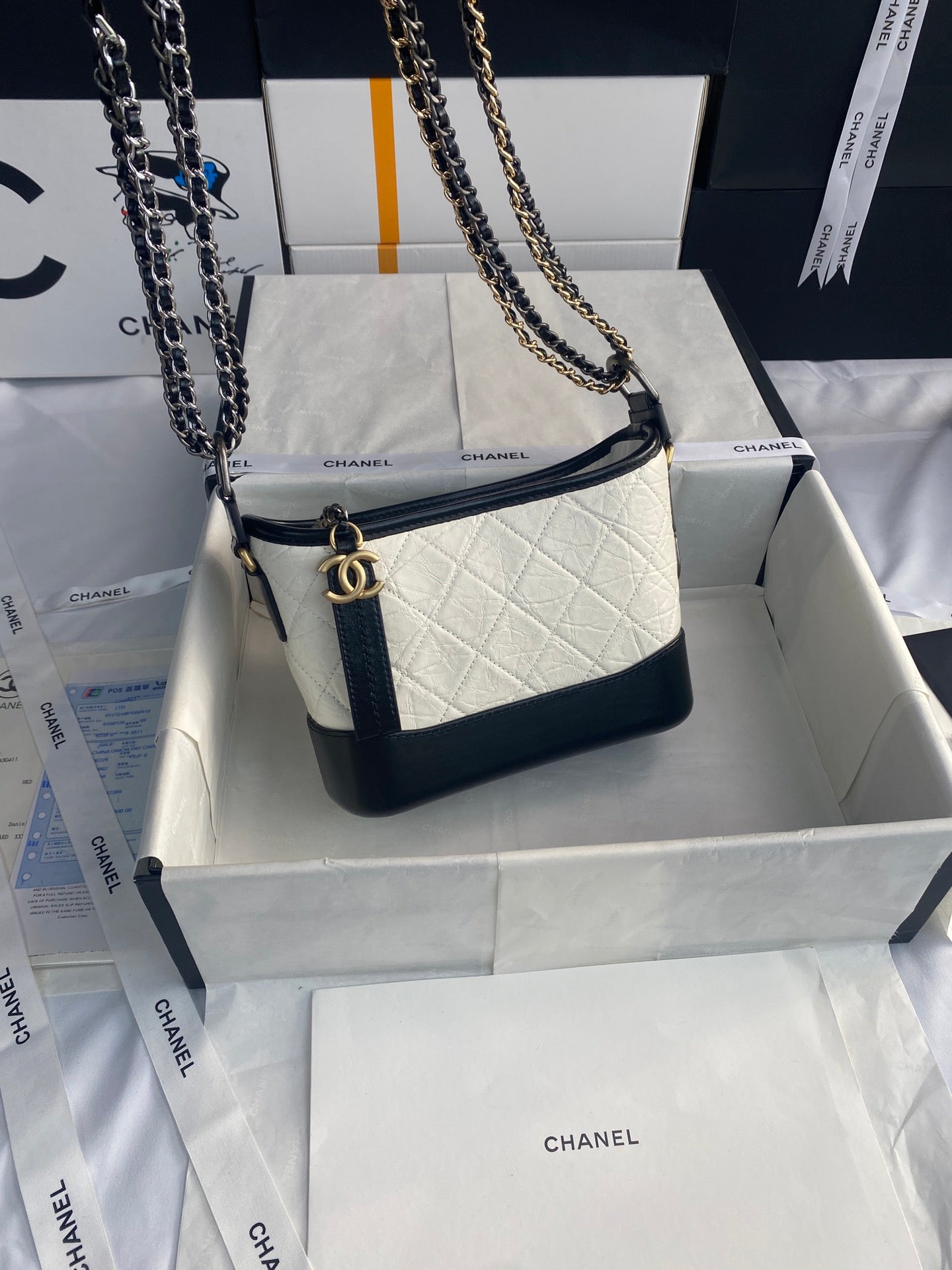 Gabrielle Hobo Quilted Aged Calfskin Small