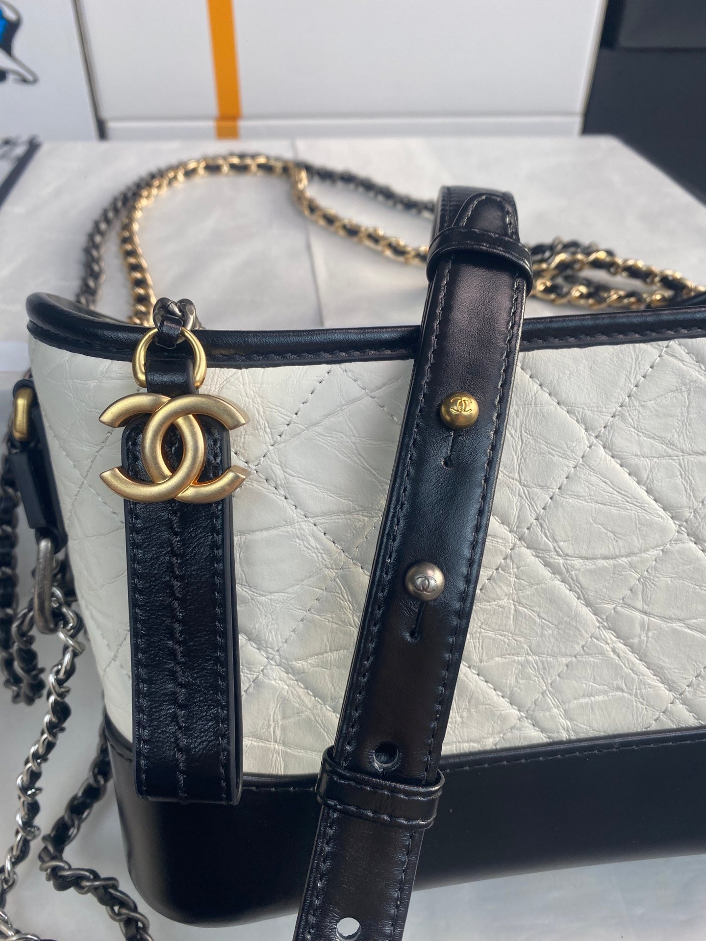 Gabrielle Hobo Quilted Aged Calfskin Small