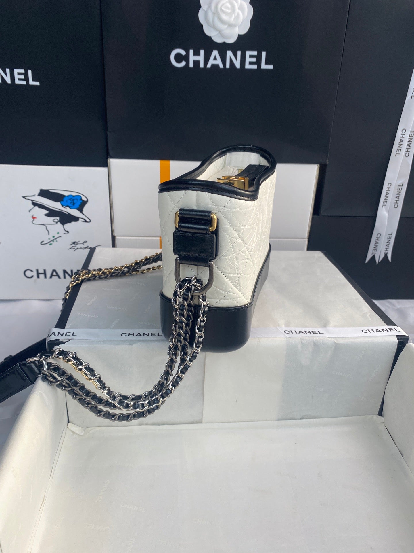 Gabrielle Hobo Quilted Aged Calfskin Small