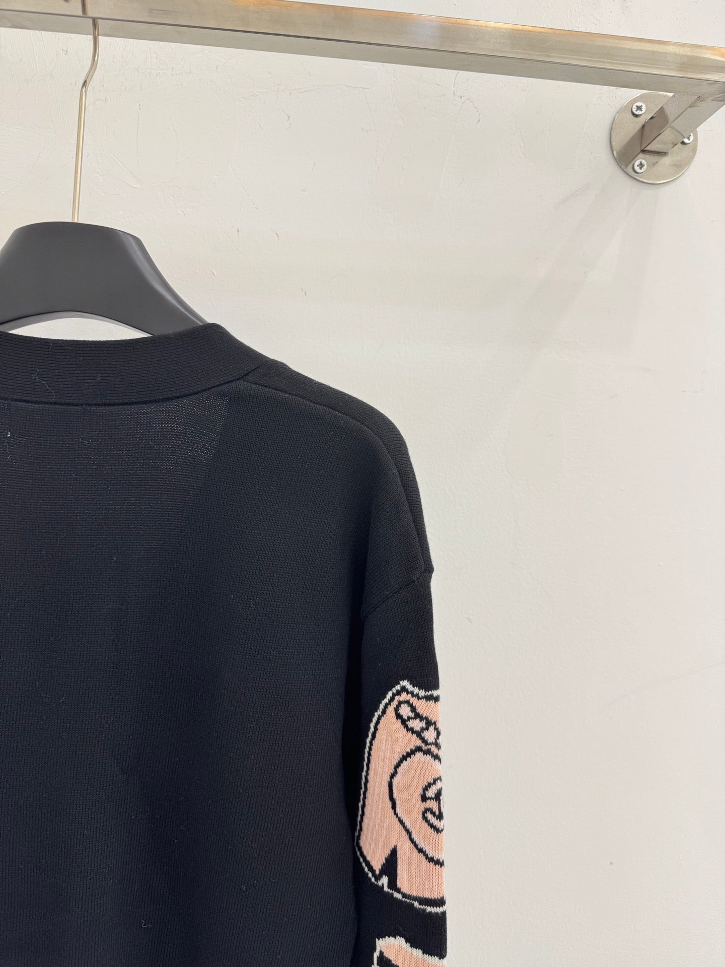 Cartoon girl pattern knitted cardigan