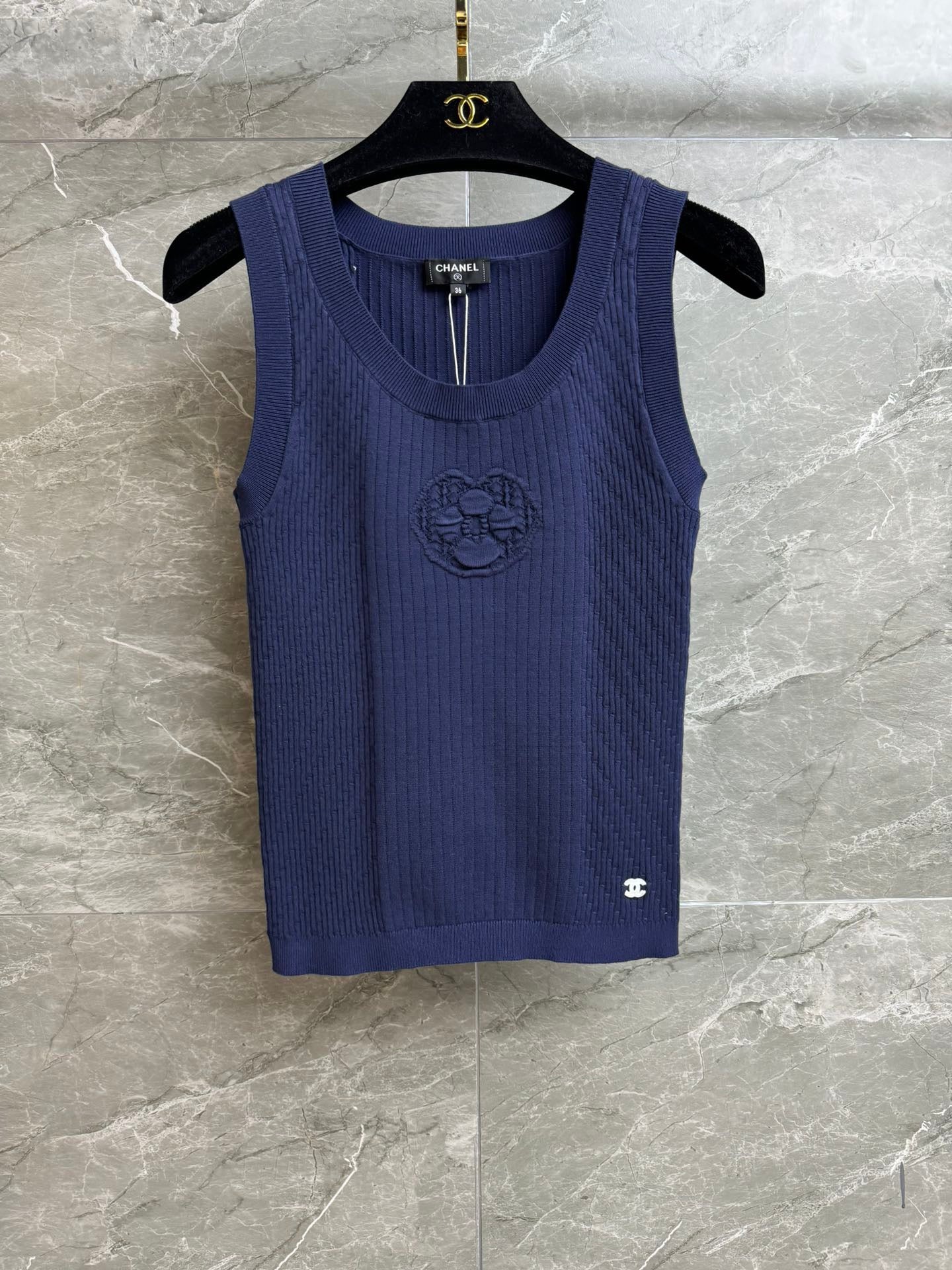 26SS NEW camellia knitted vest