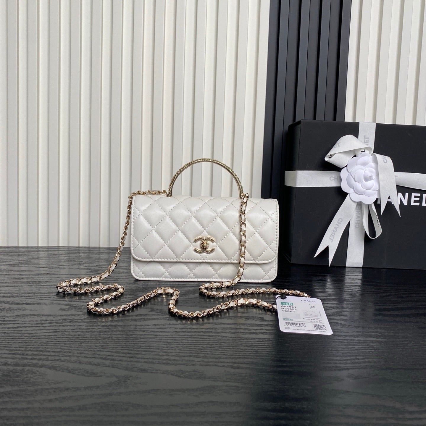 26SS NEW rhinestone handle handbag