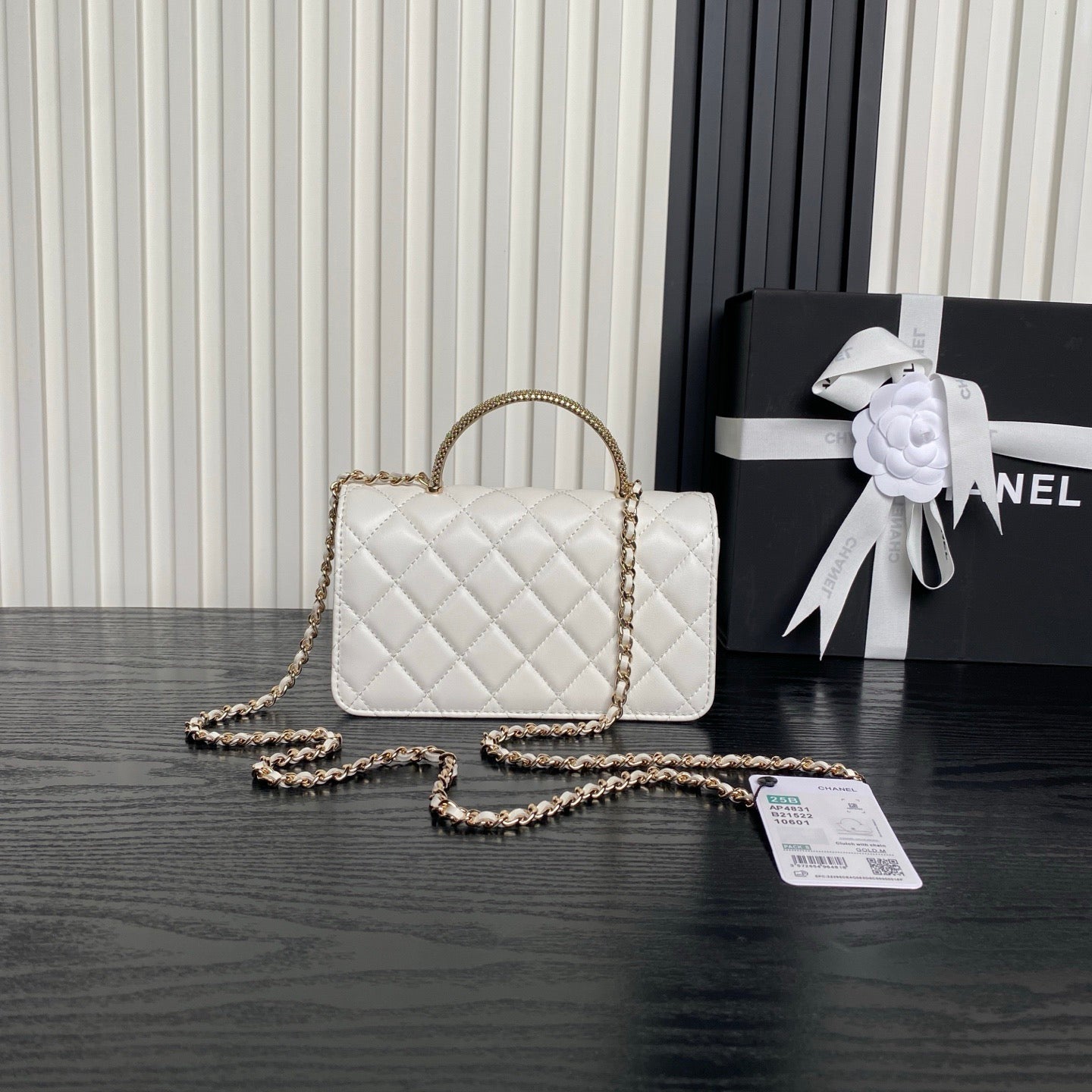 26SS NEW rhinestone handle handbag