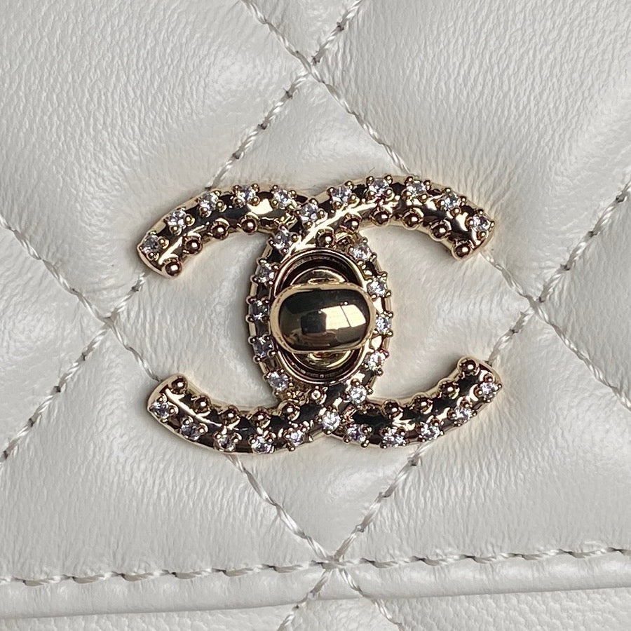 26SS NEW rhinestone handle handbag