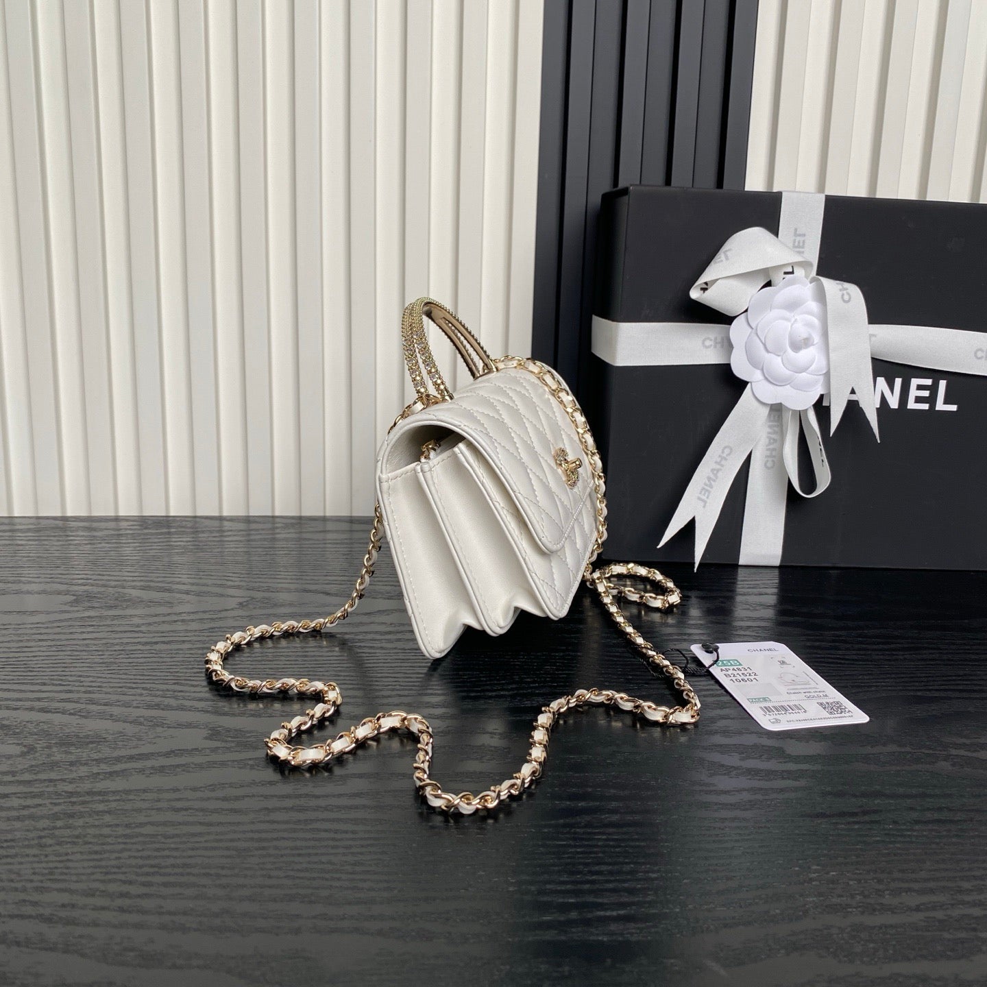 26SS NEW rhinestone handle handbag
