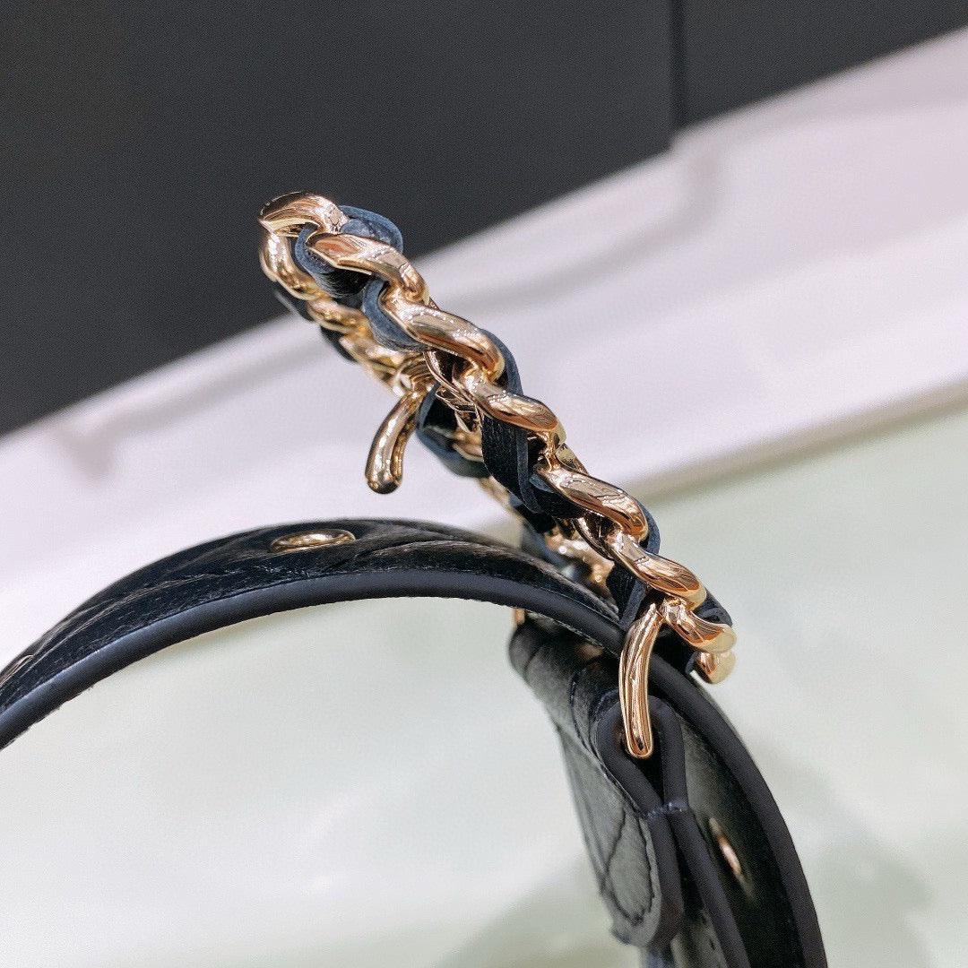 26SS NUEVO cinturón de piel de oveja con hebilla metálica 30mm