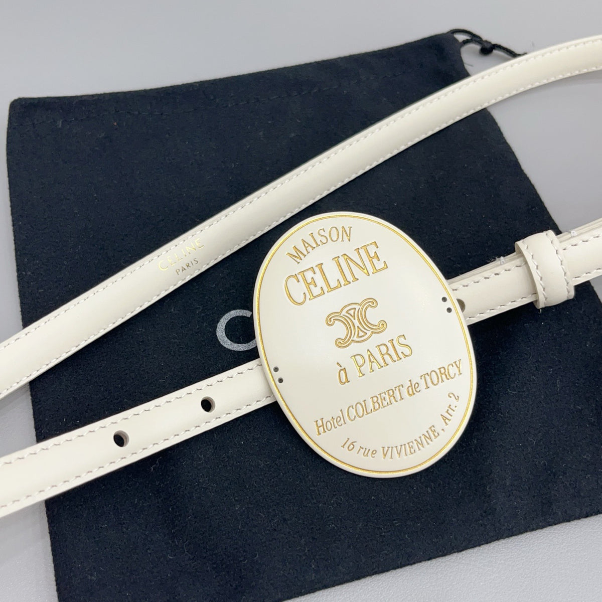 26FW New Top-Grain Cowhide Shield Belt 13mm