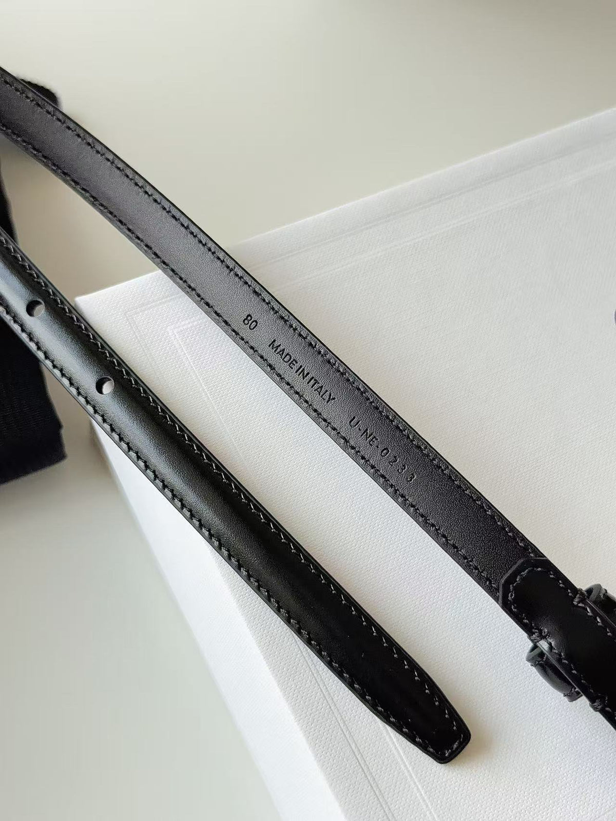 26FW New Top-Grain Cowhide Shield Belt 13mm