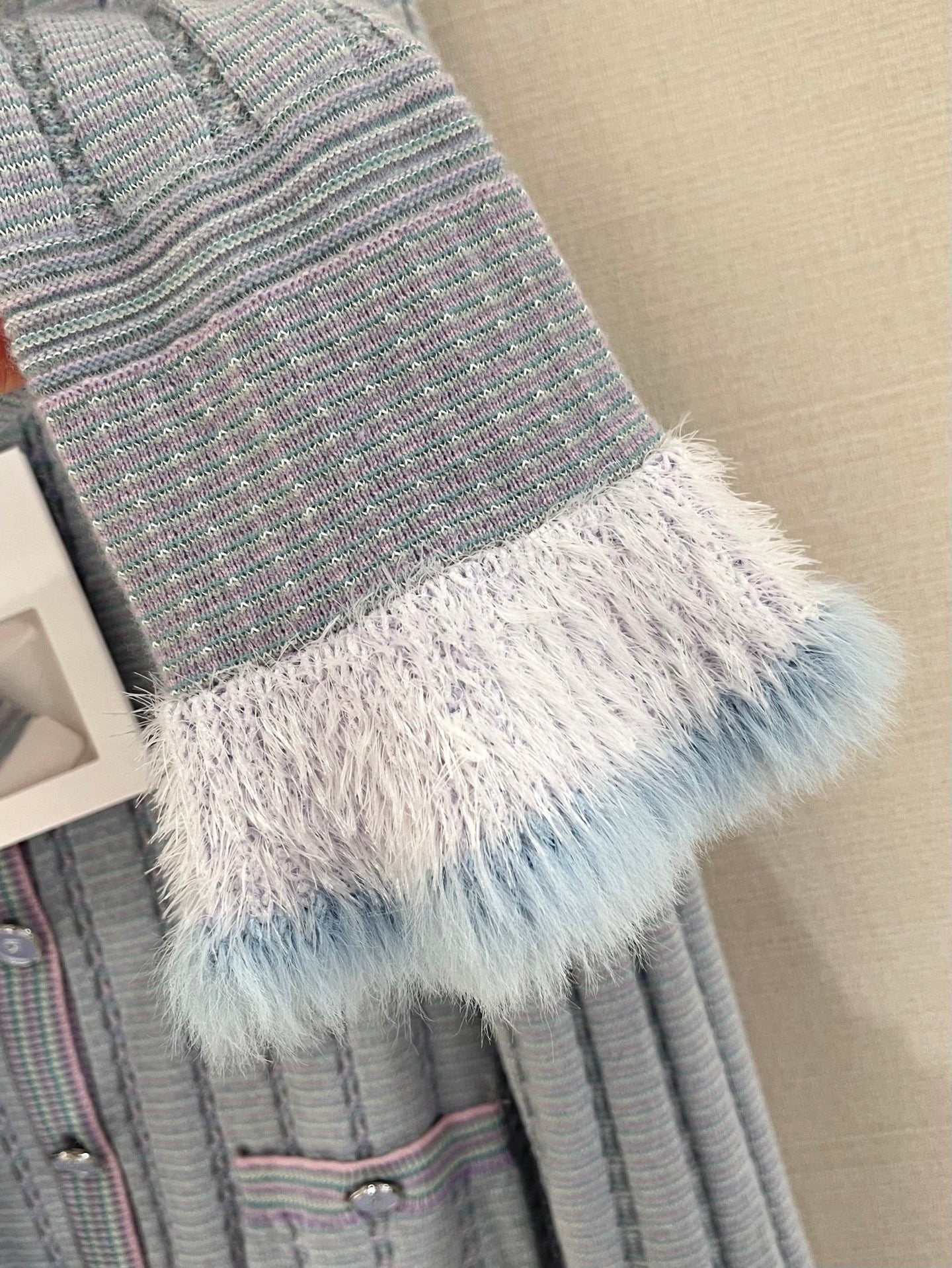 25FW New Blue tassel customization knitted cardigan