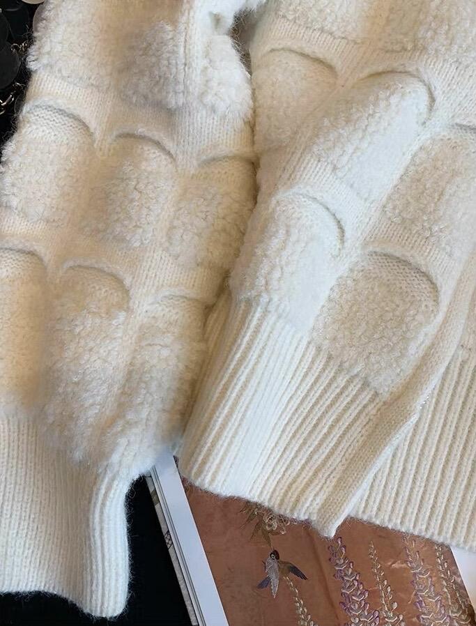 25FW latest black logo embroidered cardigan