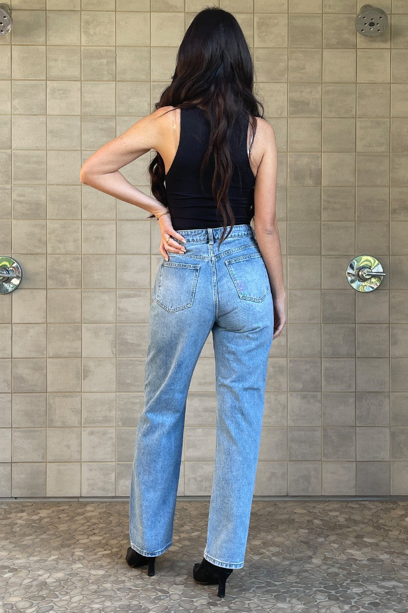 High Rise Classic 90er Straight Leg Jeans