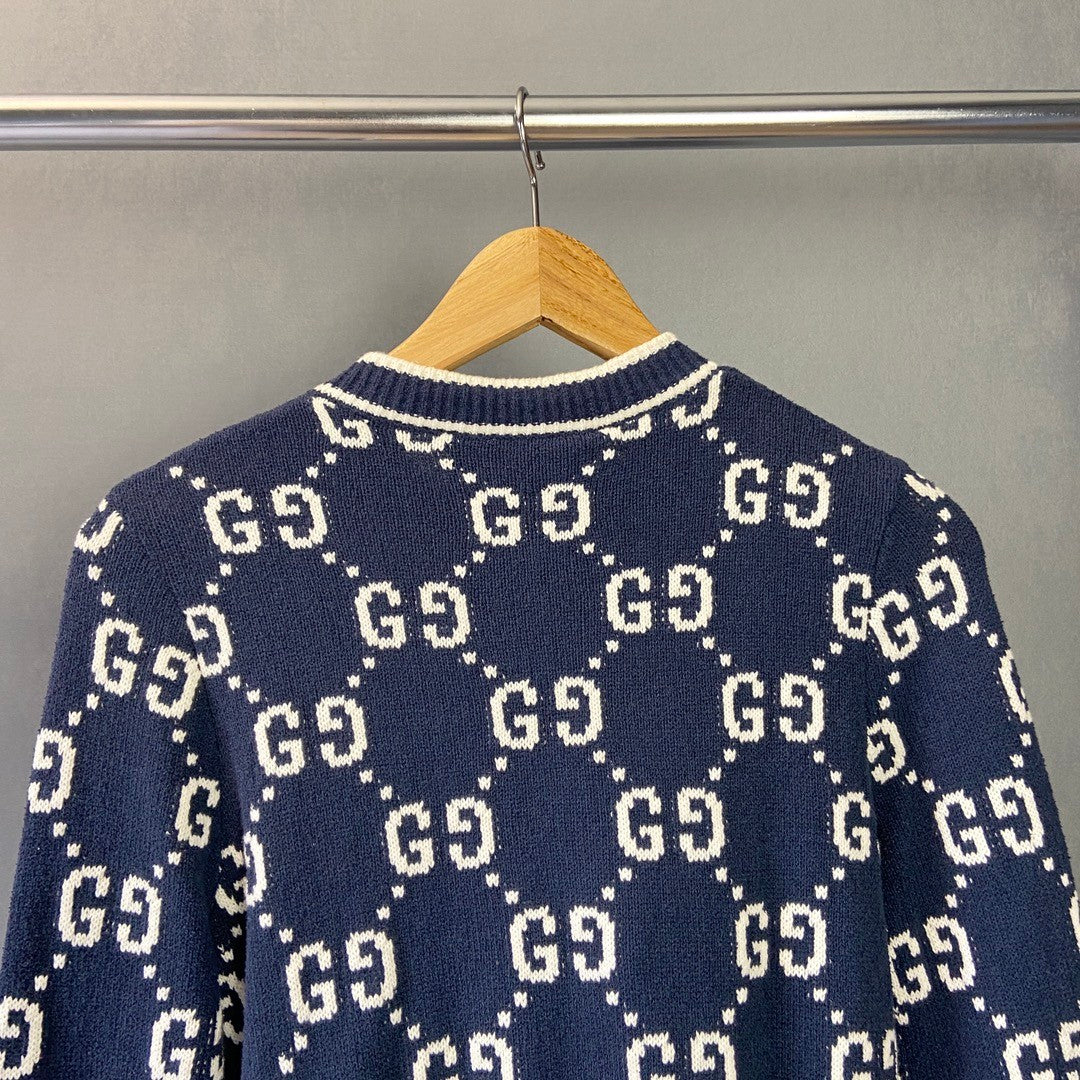 25FW New logo full of flowers knitted cardigan