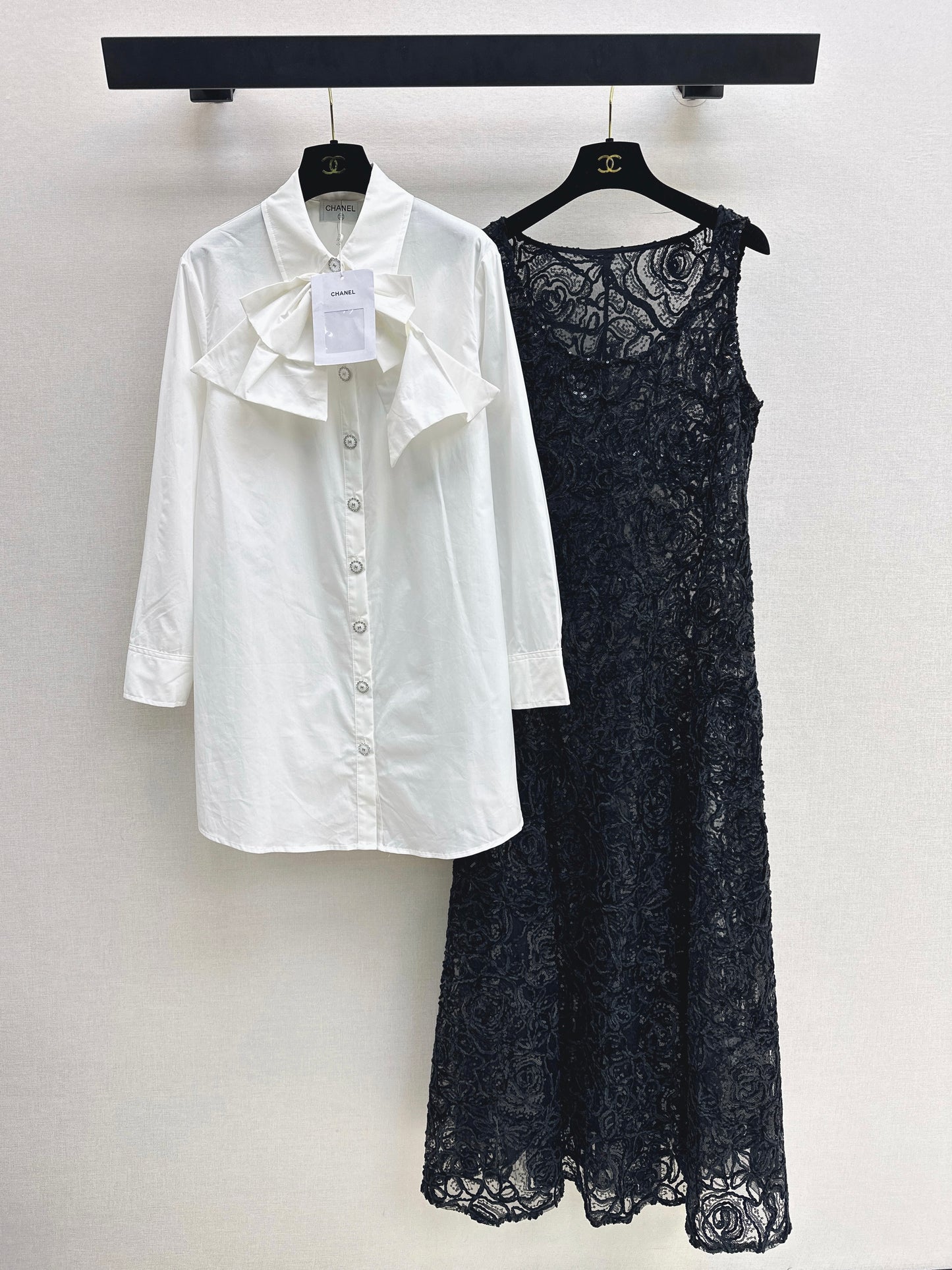 26SS NEW Classic black and white matching suit