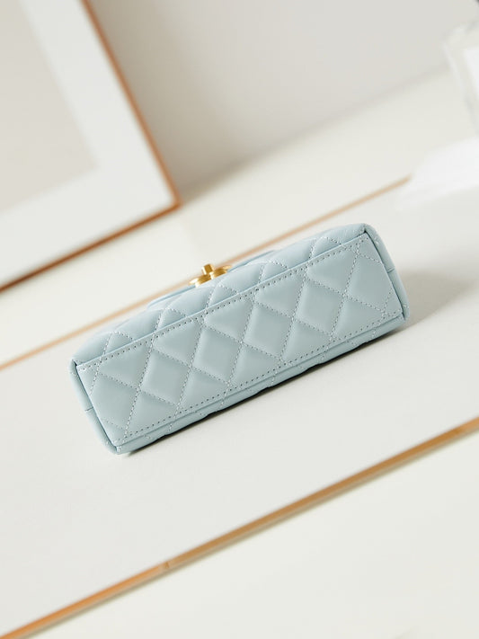 Popular leather chain shoulder handle bag