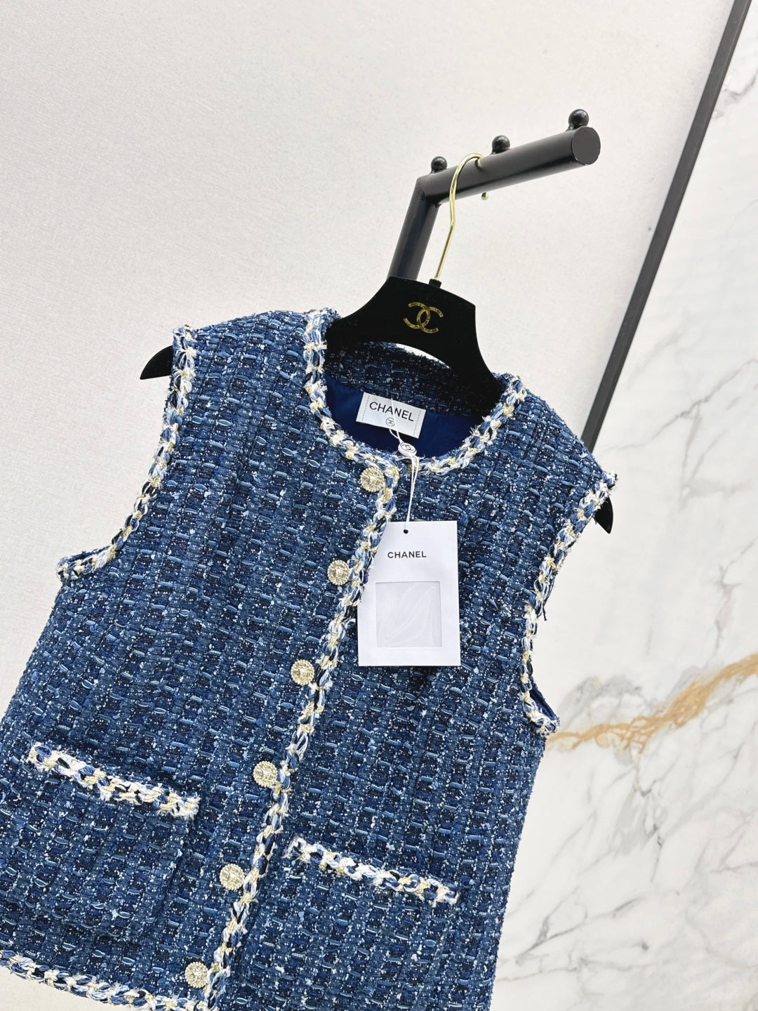 26SS neue ärmellose Weste aus Tweed