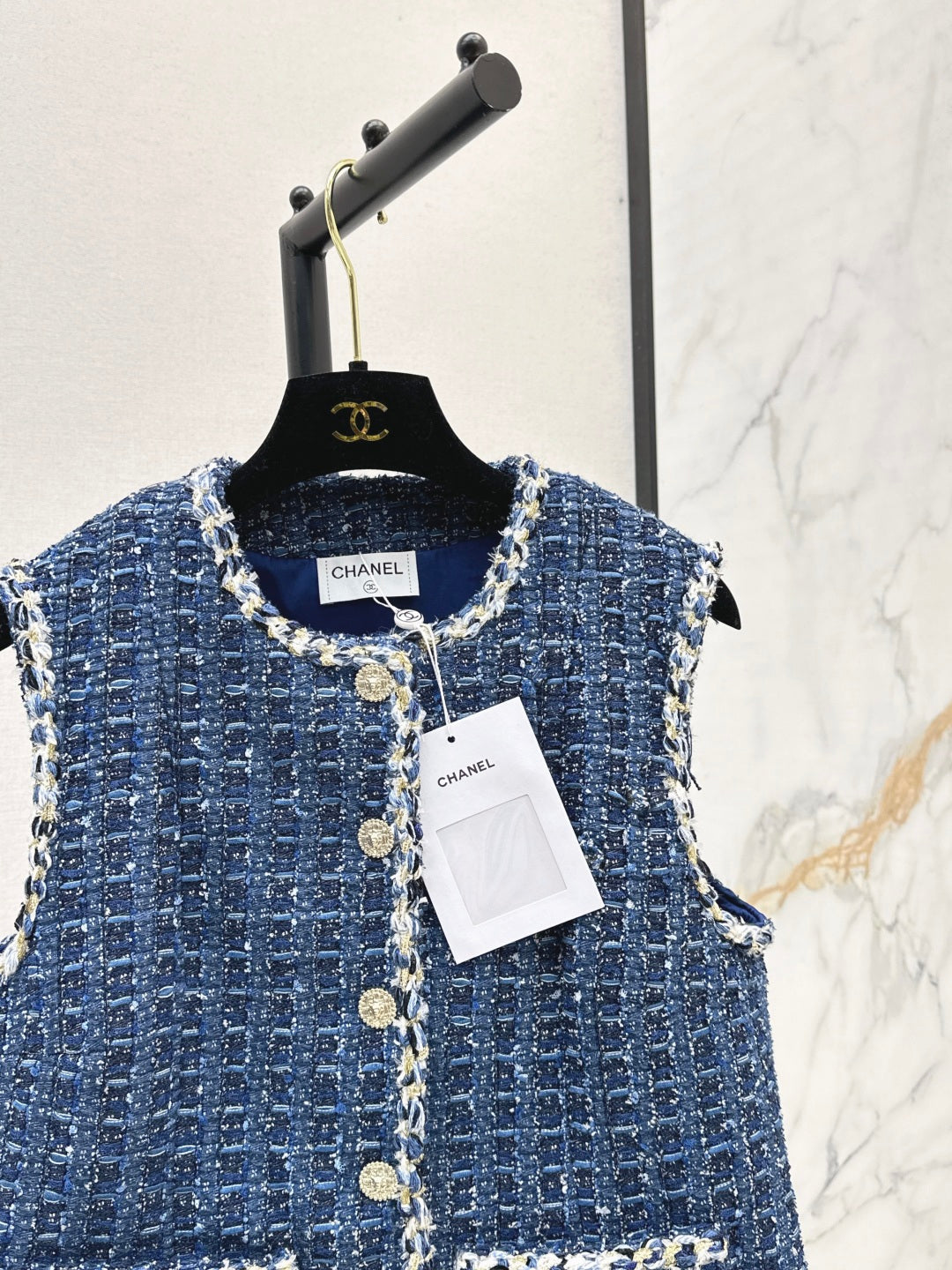 26SS neue ärmellose Weste aus Tweed