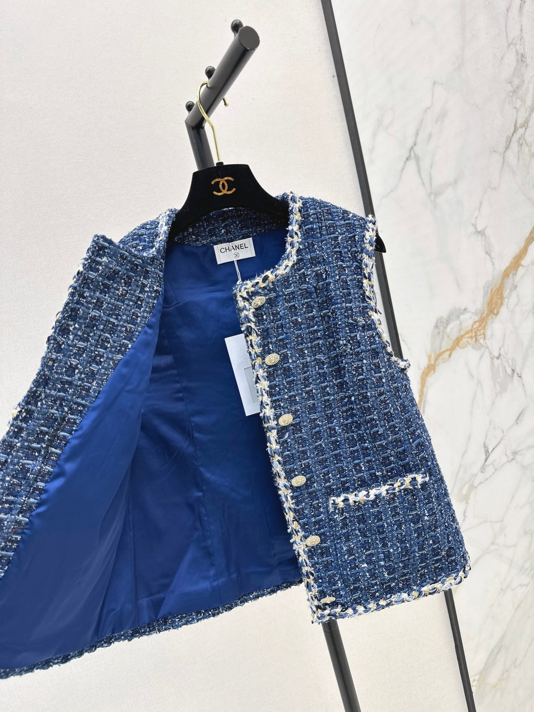 26SS neue ärmellose Weste aus Tweed