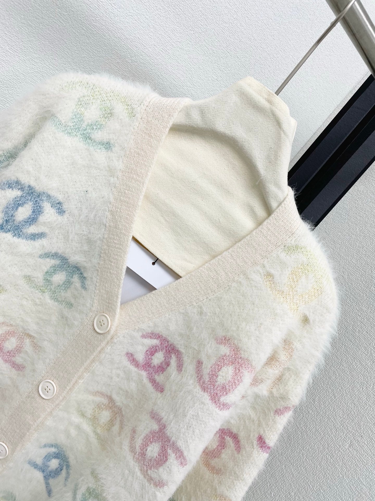 🔥HOT🔥25FW new autumn and winter dopamine classic logo all-over printed knitted cardigan